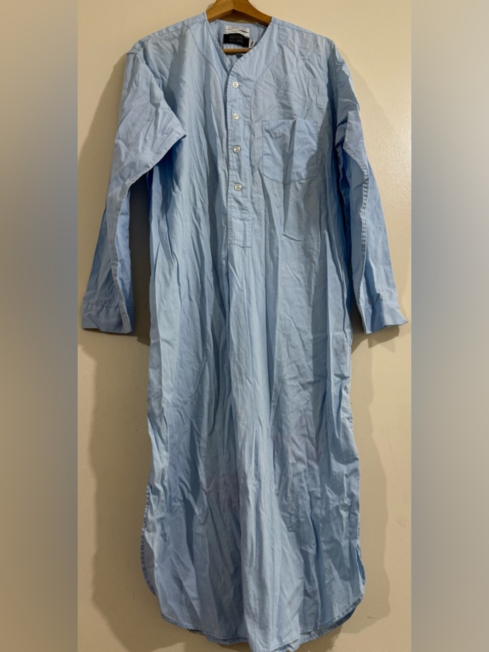 BULLOCKS WILSHIRE Light Blue Long Sleeve Maxi Shirt Dress